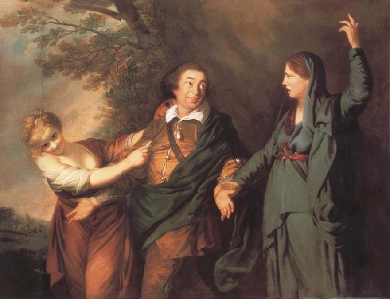 REYNOLDS, Sir Joshua Garrick Between tragedy and comedy oil painting image
